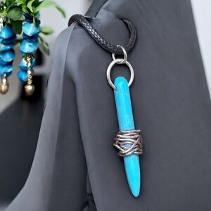 5 For $25💫Turquoise Spike Pendant Necklace